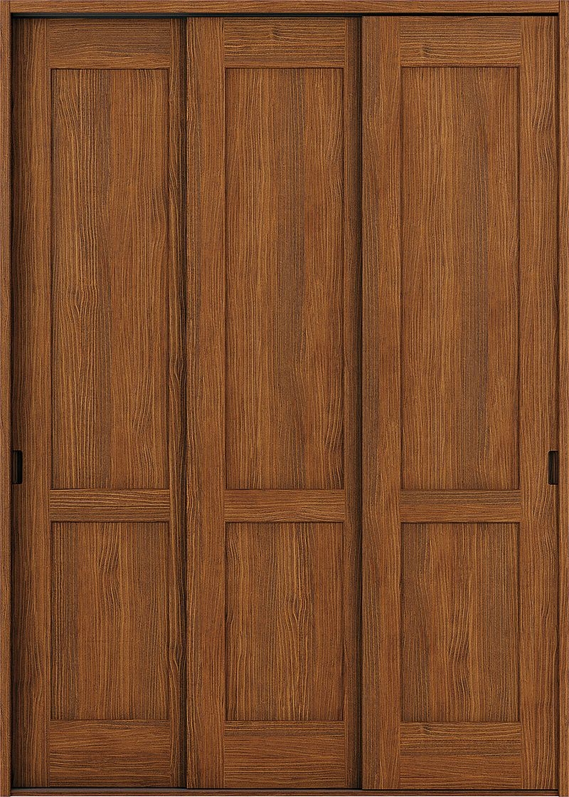 収納用建具ピノアース | 収納3連引き戸 | N-VP - ミディアム色