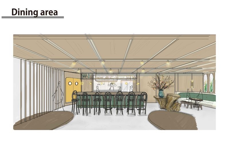 dining area スケッチ