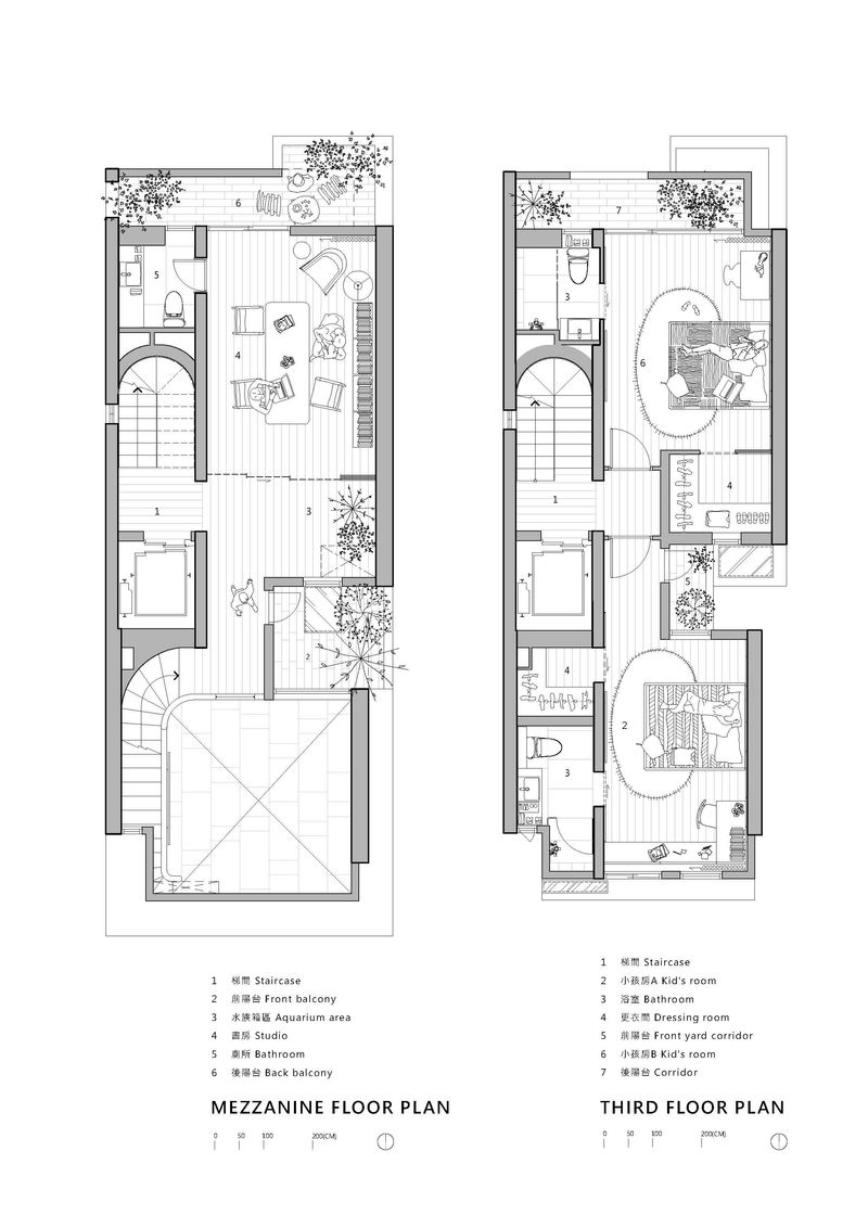 Mezzanine&Third Floor Plan