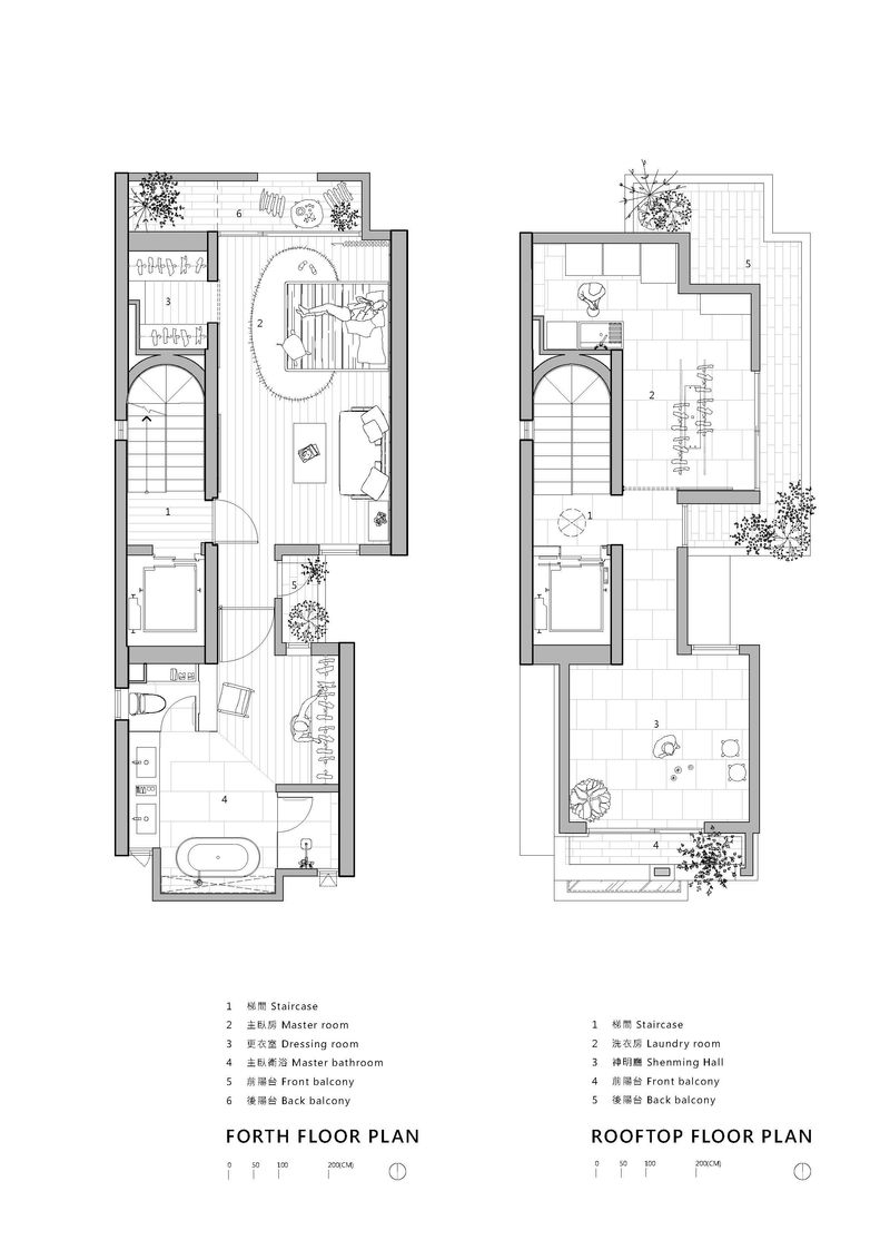 Forth & Rooftop Floor Plan