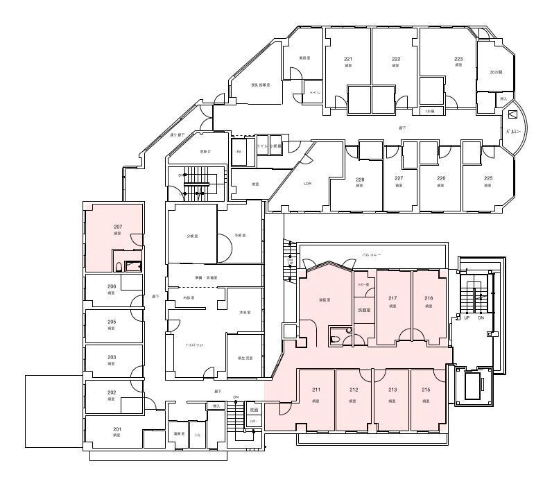 改修前平面図