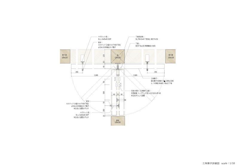 三角障子詳細図