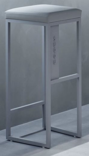 造作ハイスツール St角パイプ 特注色粉体塗装+合成皮革