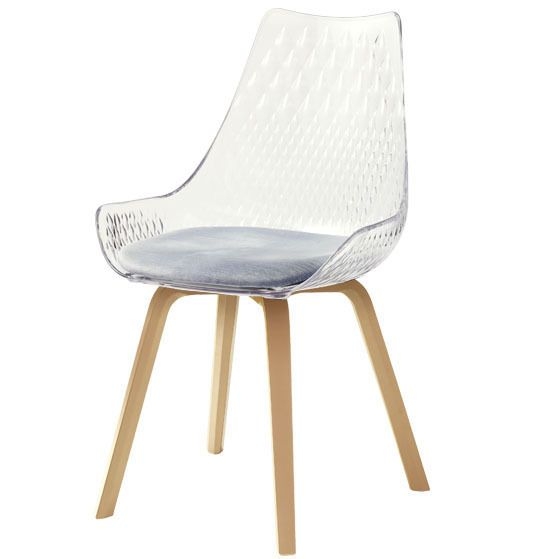 ルクティエチェア ウッドⅡ - クリスタルクリア / ライトブラウン