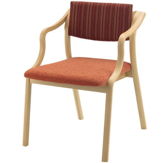 ファーレル ハーフアームチェア - ライトブラウン