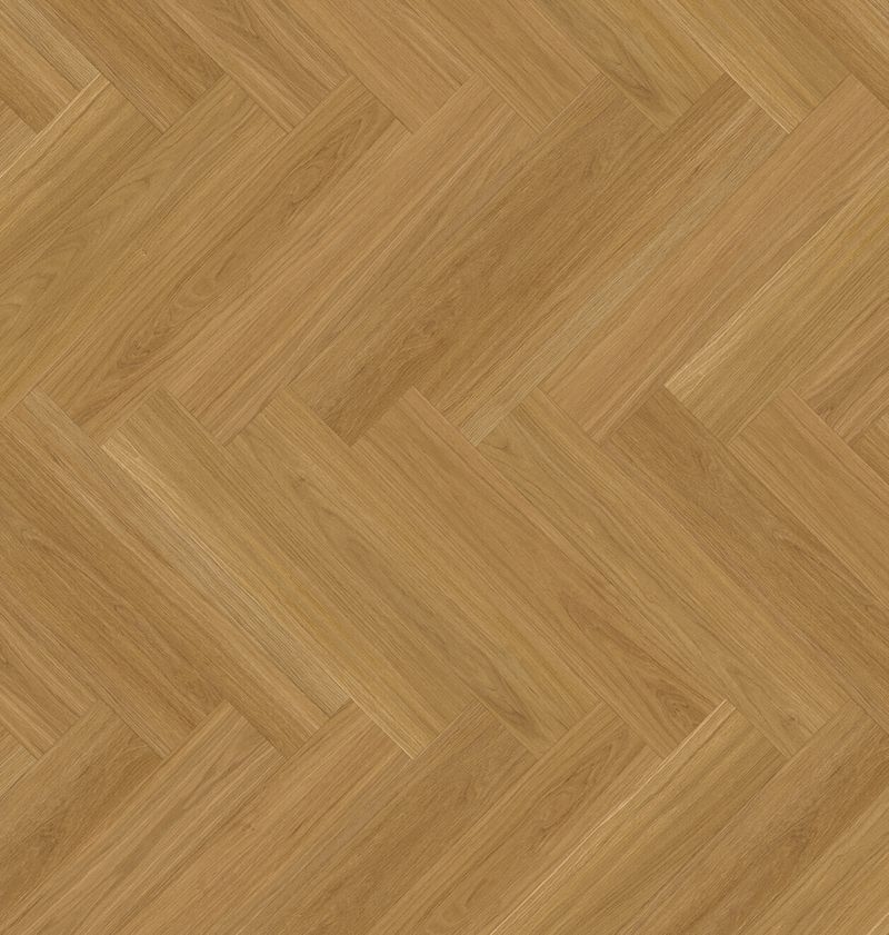Stark Herringbone/Kunstwerk - Oak Oxford caramel brown