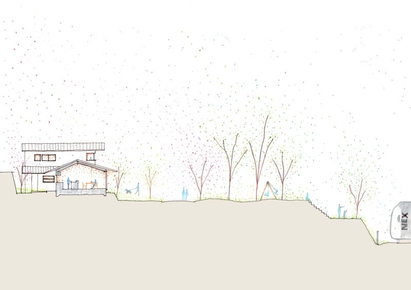 緑地から連続してつながる住まい