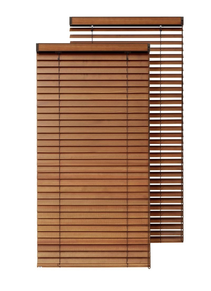 スギシリーズ ウッドブラインド - ミディアムブラウン