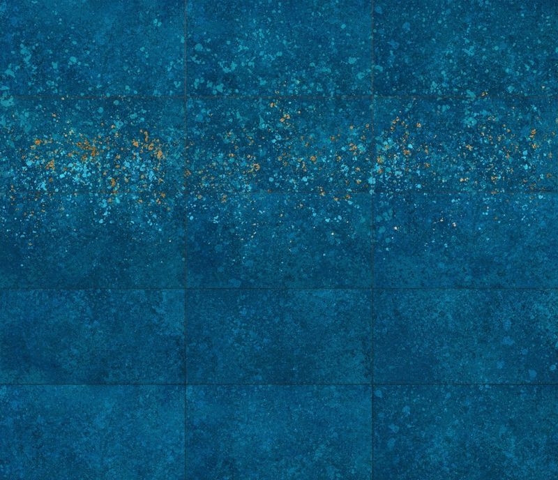 錆(SABI)Metallic|特注アートパネル/不燃左官仕上げパネル「MORFACE」オプション サビ×メタリック調仕上げ - 錆メタリック ART Wall 青錆 Indigo Steel(IS01-AW)