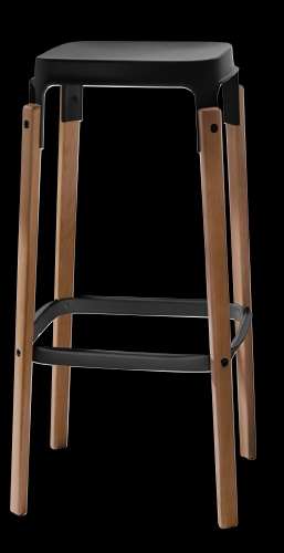 MAGIS Steel wood stool ハイスツール オールブラック Steelwood Stool - Magis S.p.A.