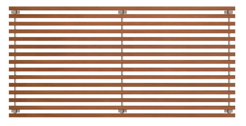 彩木スクリーンルーバー/ハイブリッド彩木ストライプスクリーン・壁面付34×40横格子タイプ S仕様（HAA-LS）