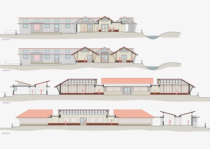 Section - Dining Block