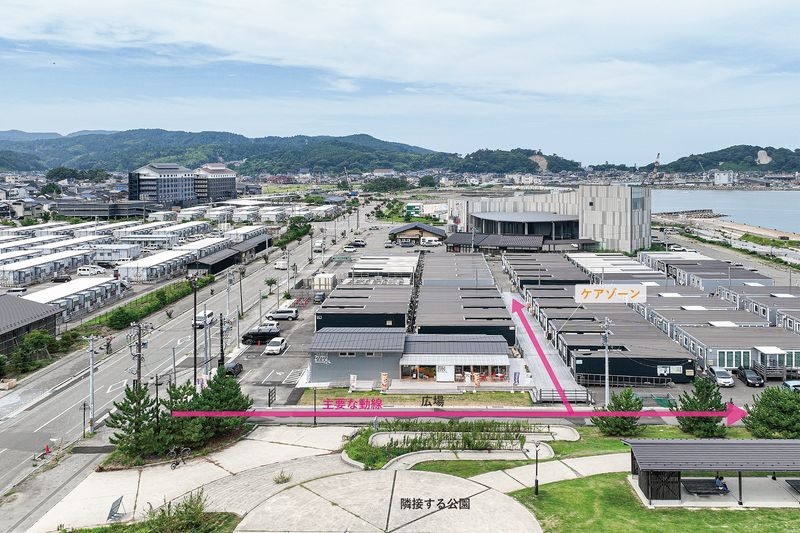 マリンタウン仮設住宅団地の配置計画