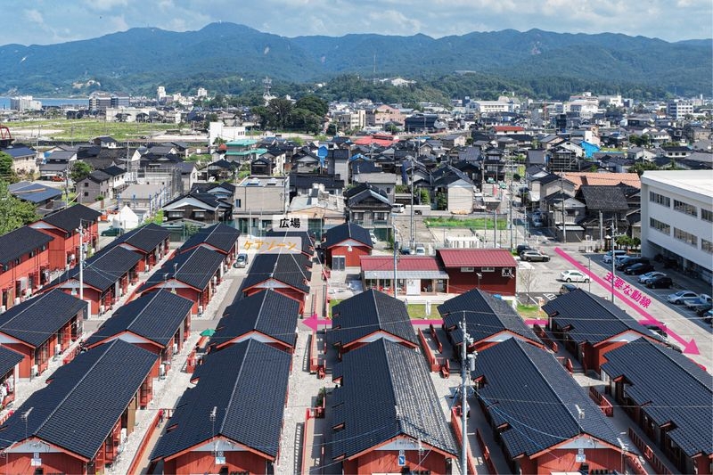 鳳至小仮設住宅団地の配置計画