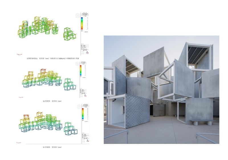 セル単体ではなく郡として構造解析を行うことで大スパンを実現