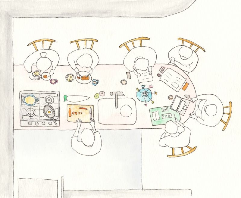 大きなテーブル