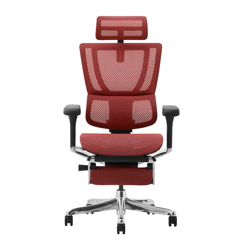 Ergohuman/FIT2 - Ergohuman FIT2 Ottoman (Black Frame/Red Mesh)