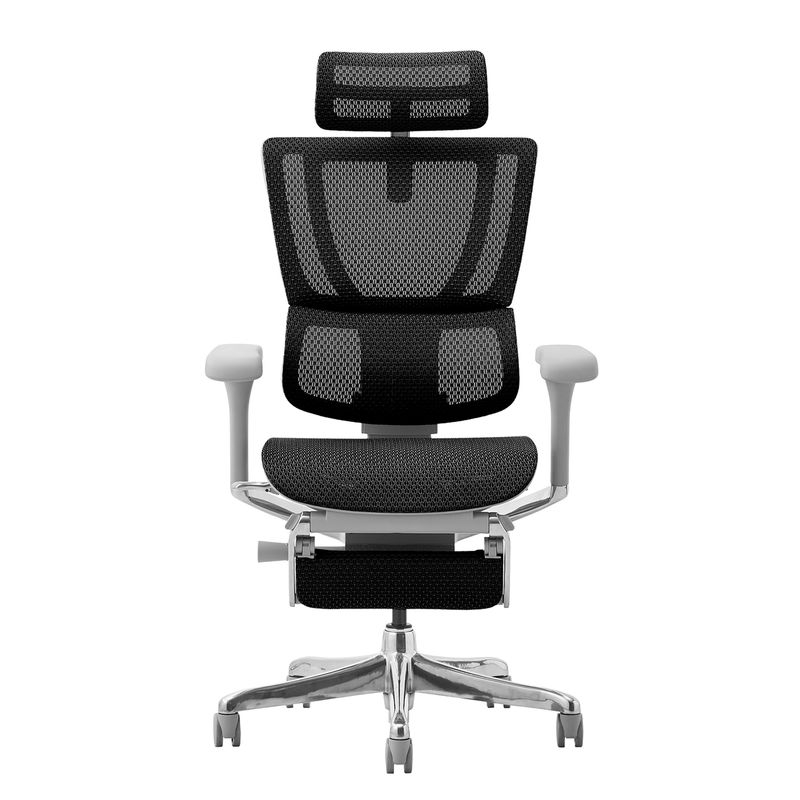 Ergohuman/FIT2 - Ergohuman FIT2 Ottoman (Gray Frame/Black Mesh)