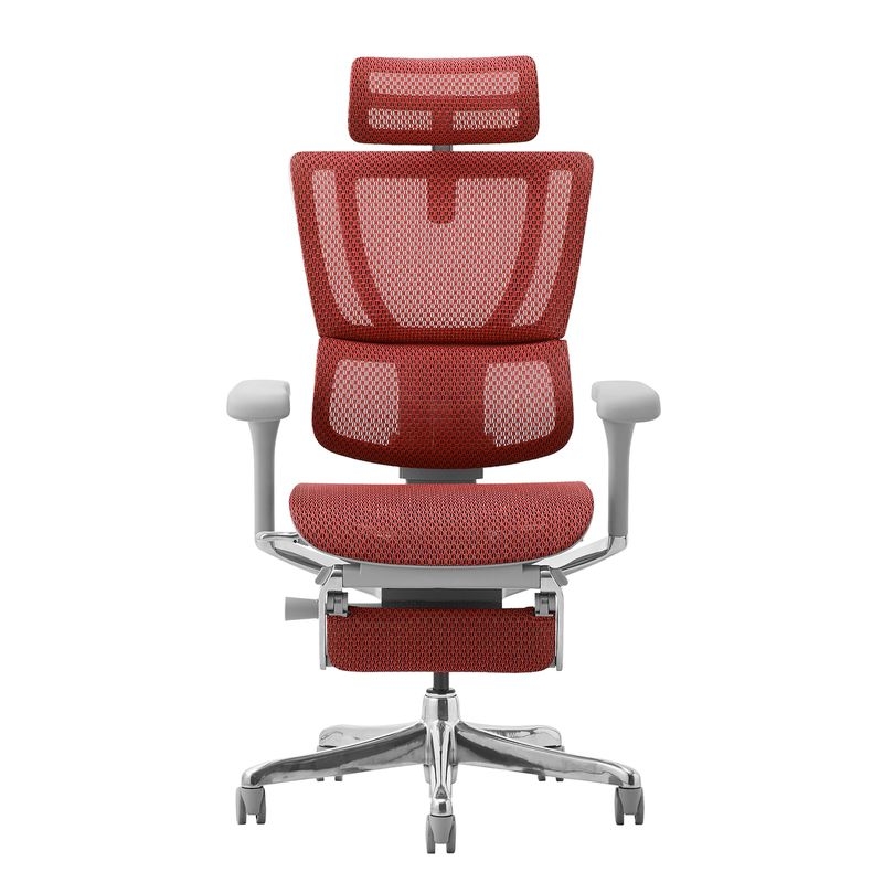 Ergohuman/FIT2 - Ergohuman FIT2 Ottoman (Gray Frame/Red Mesh)