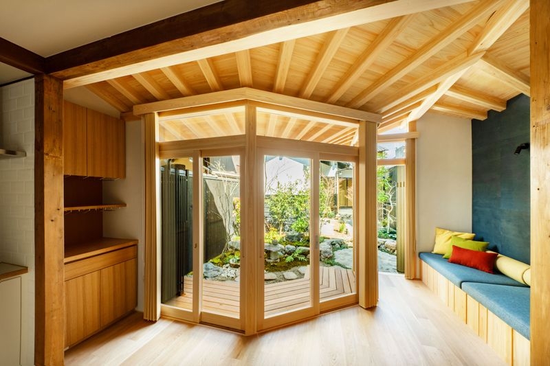 内扇力垂木屋根のある京町家