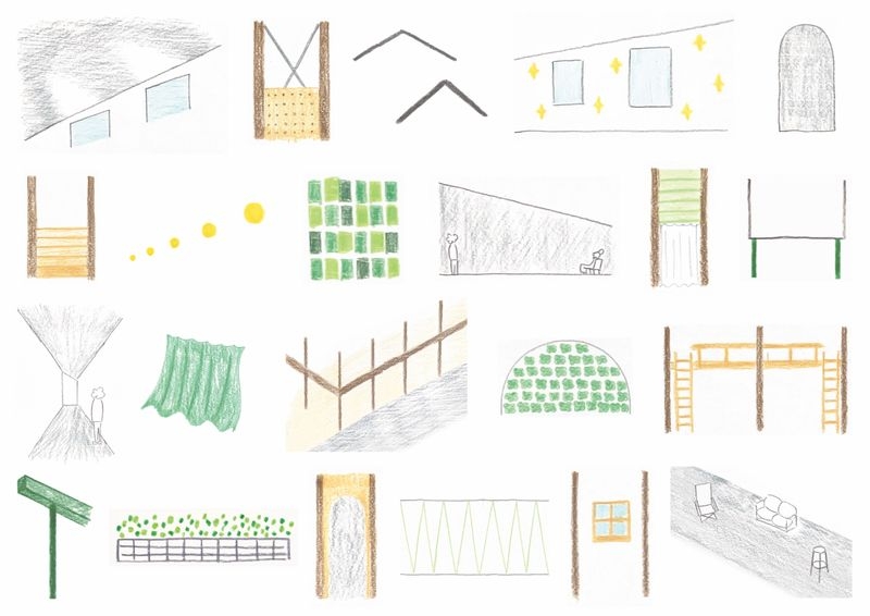 風景のかけらを形や空間、テクスチャーへ置き換える