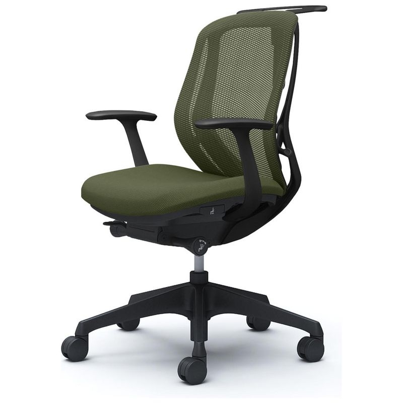 シルフィー 固定肘 背メッシュ ロー ホワイトボディ ハンガー無 ランバー有 樹脂脚