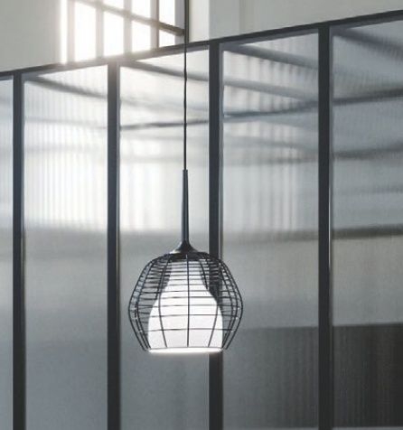 ABiTA Excelペンダントライト/乳白ガラス,本体(黒),ハンドメイド,イタリア製 - CAGE