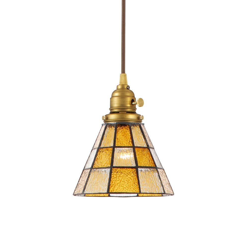 Stained glass-pendant Checker