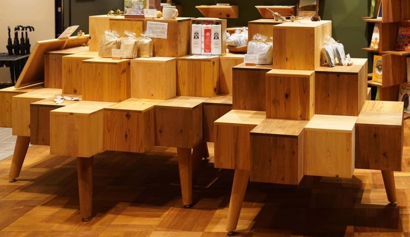 造作商品陳列台 西川材 杉 (フォレスト西川)