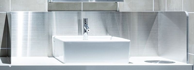 特注水はね防止スタンド　SUS t=1.5mm