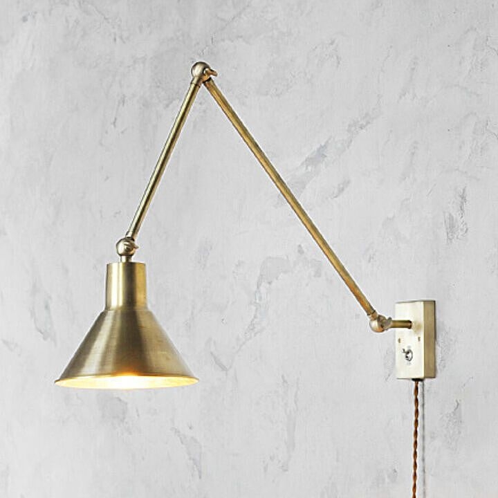 Bracket Light Adjustable Arm Brass Cognac