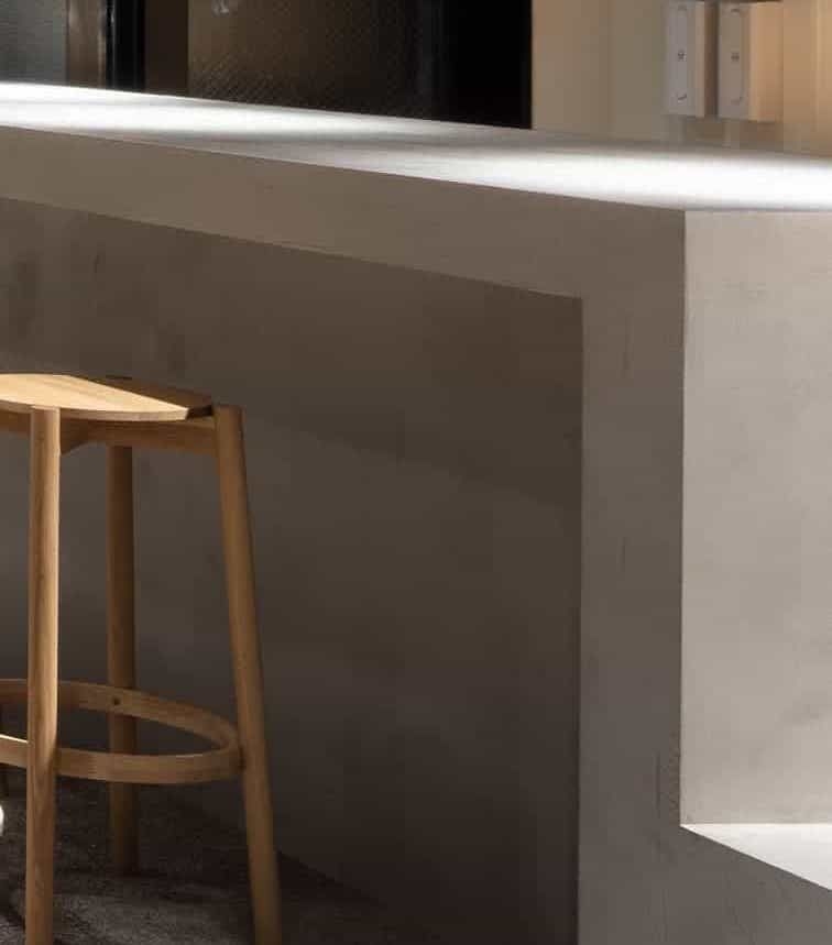 造作カウンターテーブル 強化モルタル塗り仕上げ | TECTURE（テクチャー）