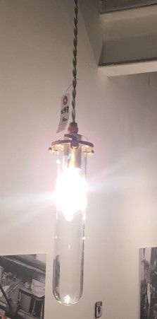 試験管45φ照明 [50cm]ホワイト 理化学的照明ゴールドセット「試験管45φペンダント」