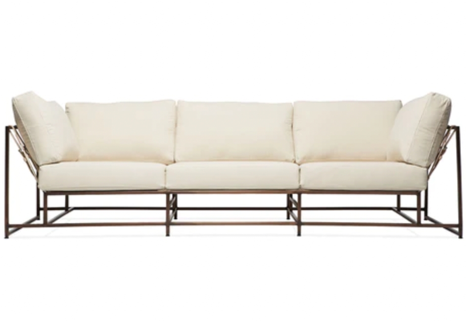 Inheritance Sofa - Natural Canvas & Antique Copper