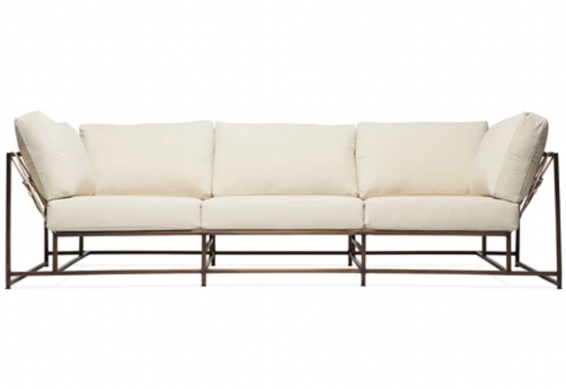 Inheritance Sofa - Natural Canvas & Antique Copper