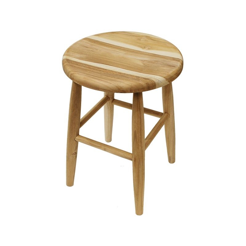 Teak Round Top Stool 18inch / チーク・ラウンド・トップ・スツール (18インチ) #2