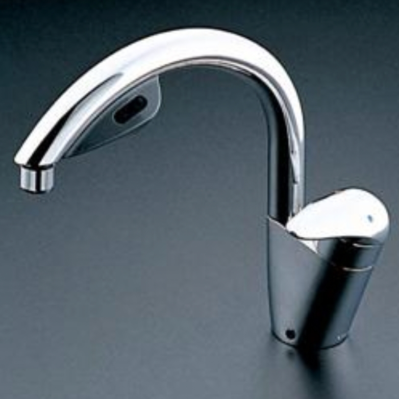 台付自動水栓（シングル混合水栓、AC100V）